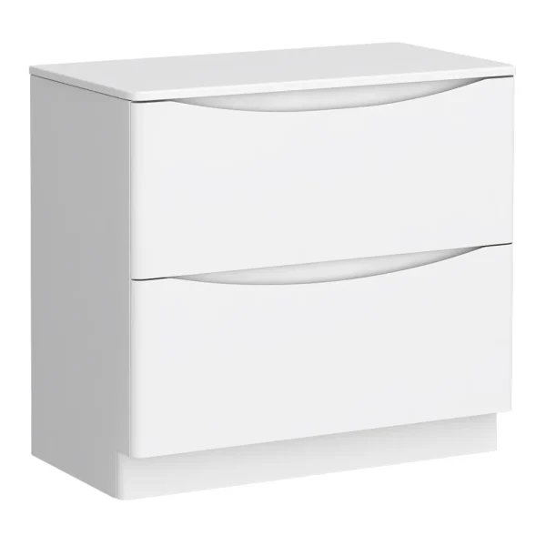 Monza Floor Standing Countertop Vanity Unit (900mm Wide   Gloss White)