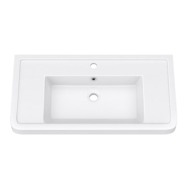 Monza Matt Grey 900mm Wide Floor Standing Vanity Unit - Image 3