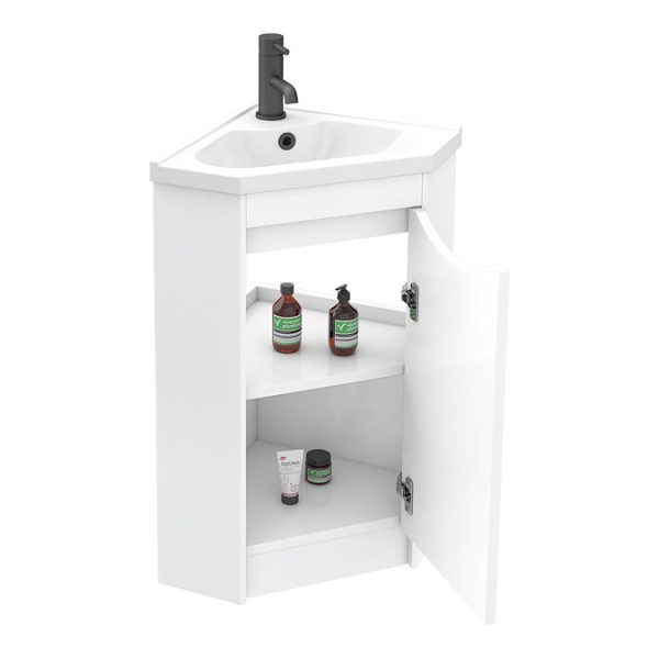 Monza Corner Floor Standing Vanity Unit - Image 4