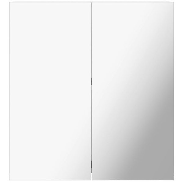 Reeves Wharfe Gloss White 650 x 600mm Mirror Cabinet - Image 2
