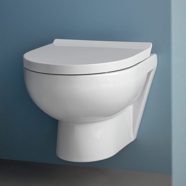 Duravit No.1 HygieneGlaze Compact 480mm Rimless Wall Hung Toilet + Seat - Image 7
