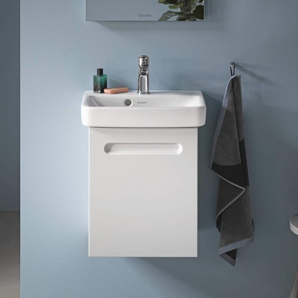 Duravit No.1 450mm White Matt Wall Mounted Vanity Unit with Basin - Image 3