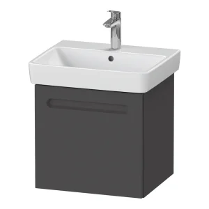Duravit No.1 550mm Graphite Matt 1 Drawer Wall Mounted Vanity Unit with Basin