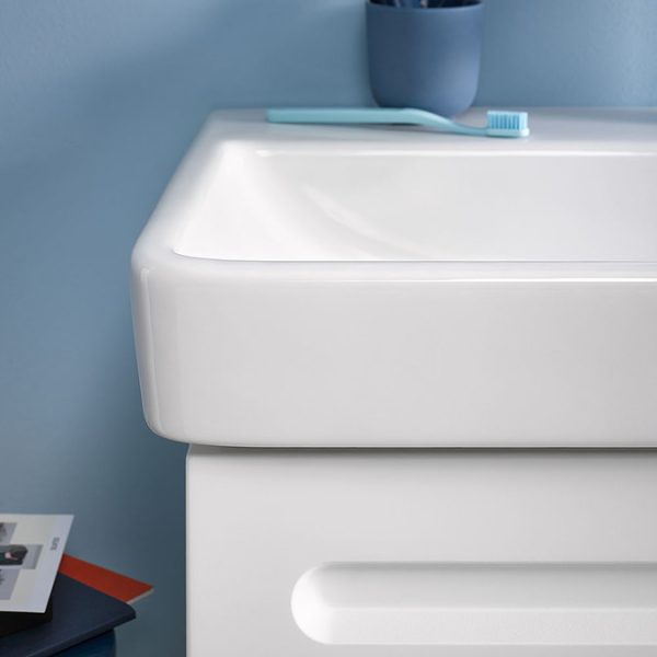 Duravit No.1 450mm White Matt Wall Mounted Vanity Unit with Basin - Image 4