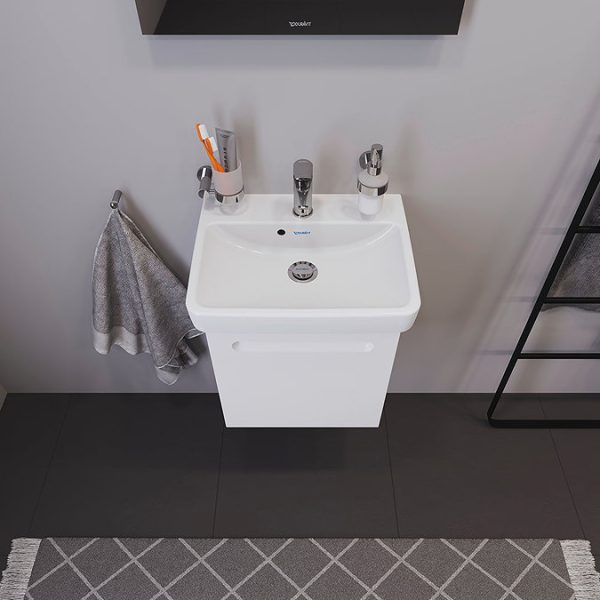 Duravit No.1 500mm White Matt Wall Mounted Vanity Unit with Basin - Image 6