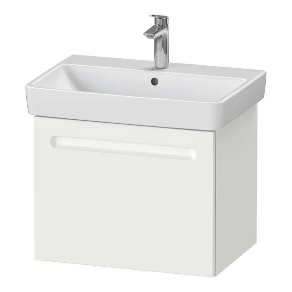 Duravit No.1 650mm White Matt 1 Drawer Wall Mounted Vanity Unit with Basin