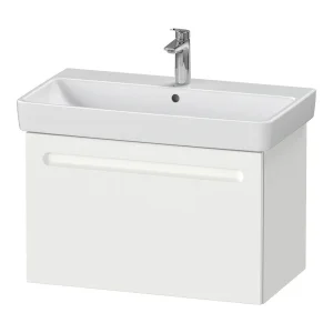 Duravit No.1 800mm White Matt 1 Drawer Wall Mounted Vanity Unit with Basin
