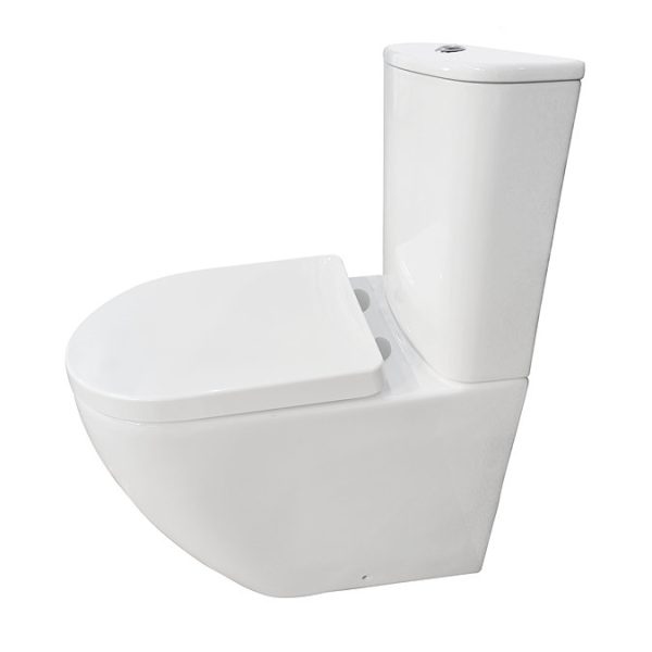 Nova Round BTW Rimless Close Coupled Toilet with Soft Close Seat - Image 4