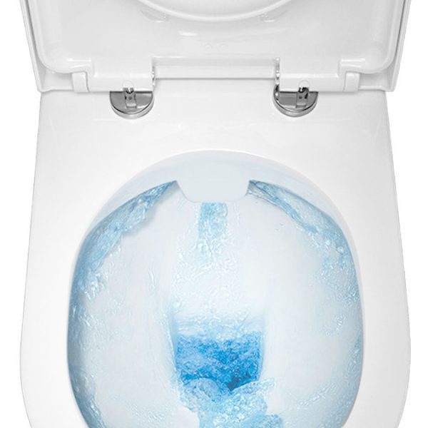 Nova Round BTW Rimless Close Coupled Toilet with Soft Close Seat - Image 6