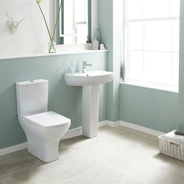 Nuie Ava Rimless Short Projection Close Coupled Toilet + Soft Close Seat - Image 3