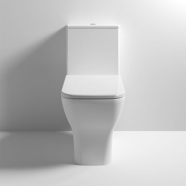 Nuie Ava Rimless Short Projection Close Coupled Toilet + Soft Close Seat - Image 4
