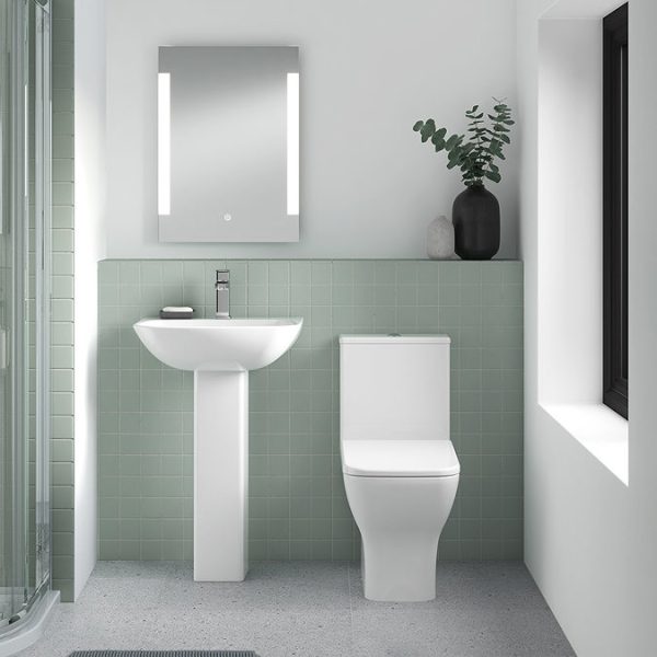 Nuie Ava Rimless Short Projection Close Coupled Toilet + Soft Close Seat - Image 2
