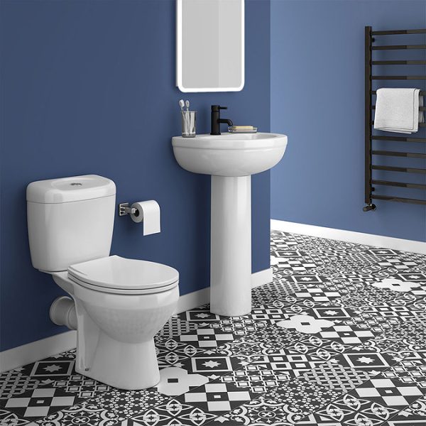 Melbourne Ceramic Close Coupled Modern Toilet - Image 2