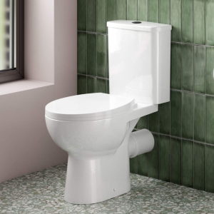 Roxbury Rimless Toilet Pan with Push Button Cistern and Soft Close Seat