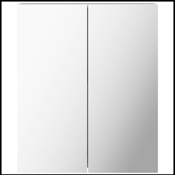 Reeves Newbury 720 x 600mm White Mirror Cabinet - Image 5