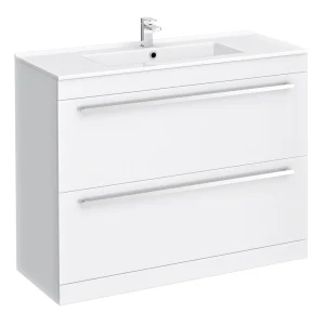 Nova 1000mm Vanity Sink With Cabinet   Modern High Gloss White