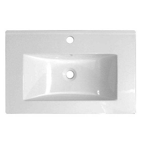 Nova 500mm Vanity Sink With Cabinet   Modern High Gloss White - Image 2