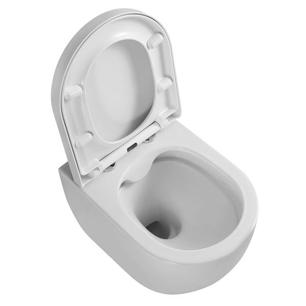 Nova Rimless Round Back To Wall Pan with Soft Close Seat - Image 4