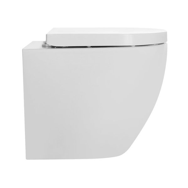 Nova Rimless Round Back To Wall Pan with Soft Close Seat - Image 6