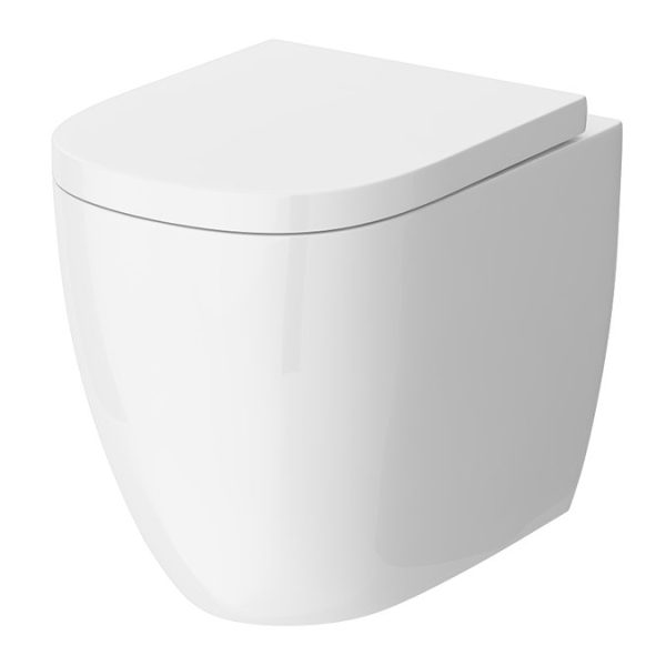 Nova Rimless Round Back To Wall Pan with Soft Close Seat - Image 3
