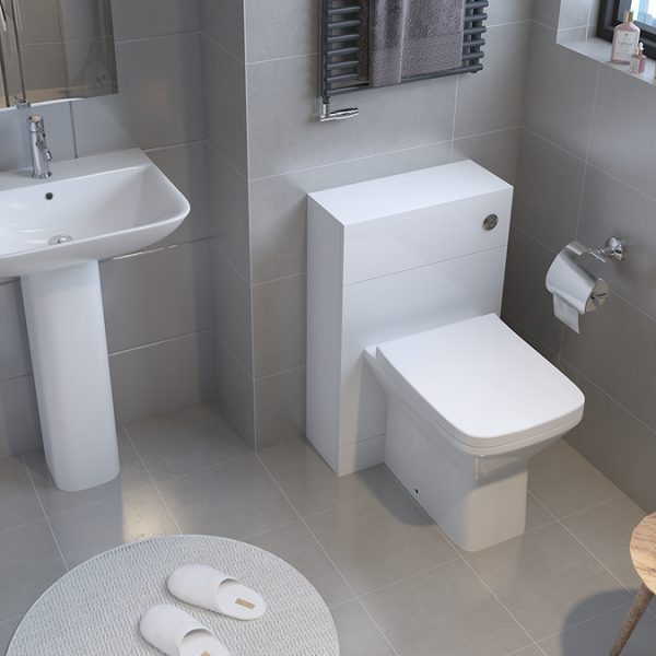 Nova Square Rimless Back to Wall Toilet Pan + Soft Close Seat - Image 4