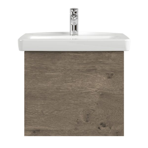 Villeroy and Boch Newo Nebraska Oak 550mm Wall Hung 1 Drawer Vanity Unit - Image 4