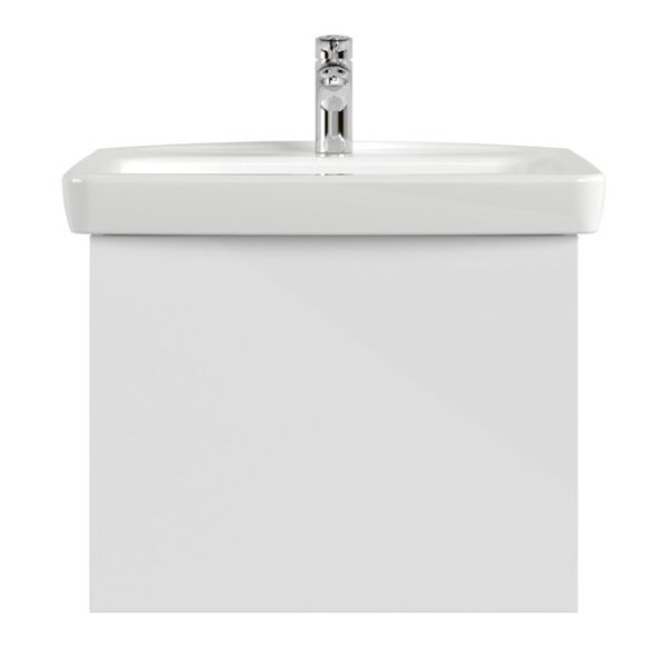 Villeroy and Boch Newo Satin White 600mm Wall Hung 1 Drawer Vanity Unit - Image 4