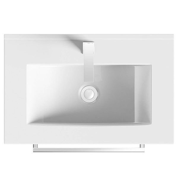 Orchard Derwent White 600mm Floor Standing Vanity Drawer Unit with Ceramic Basin - Image 2
