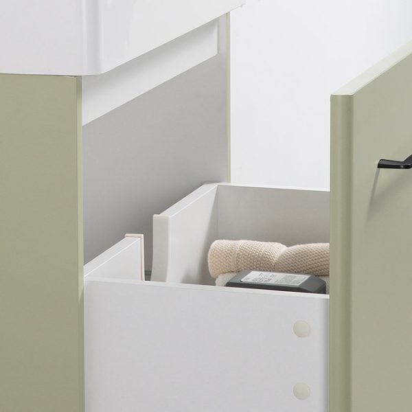 Odyssey Sage Wall Hung Vanity Unit   600mm Wide with Matt Black Handle - Image 3