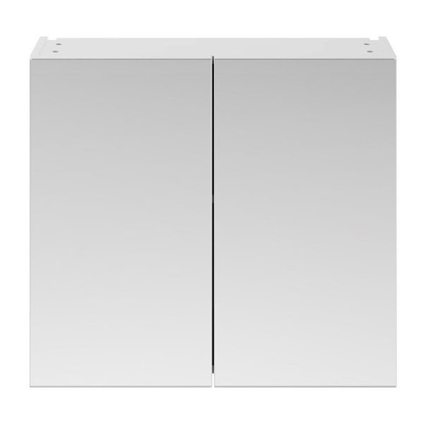 Brooklyn 800mm Gloss White Bathroom Mirror Cabinet   2 Door - Image 4