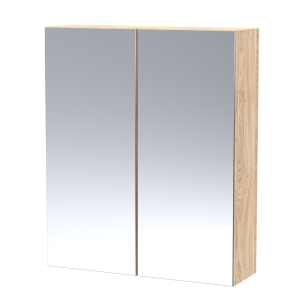 Hudson Reed Fusion 600mm Bleached Oak 50/50 Mirror Unit