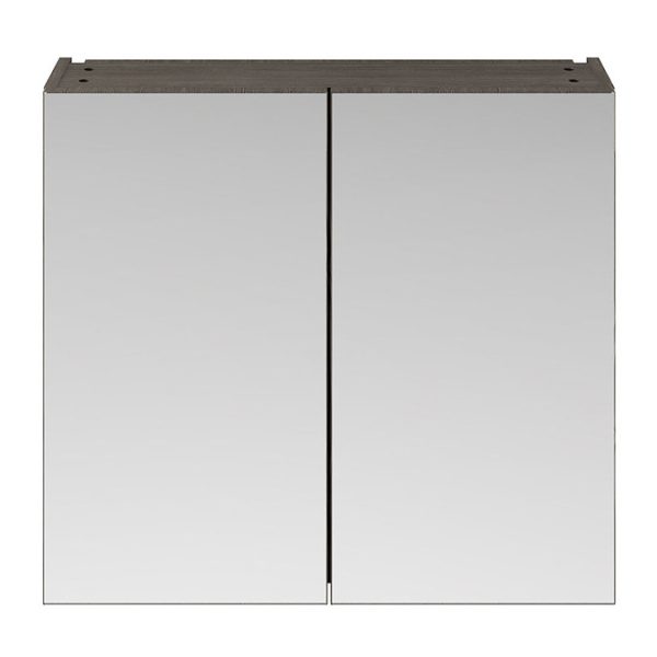 Brooklyn 800mm Grey Avola Bathroom Mirror Cabinet   2 Door - Image 3