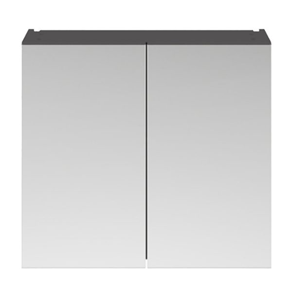 Hudson Reed Fusion 800mm Gloss Grey 50/50 Mirror Unit - Image 2