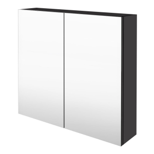 Hudson Reed Fusion 800mm Gloss Grey 50/50 Mirror Unit