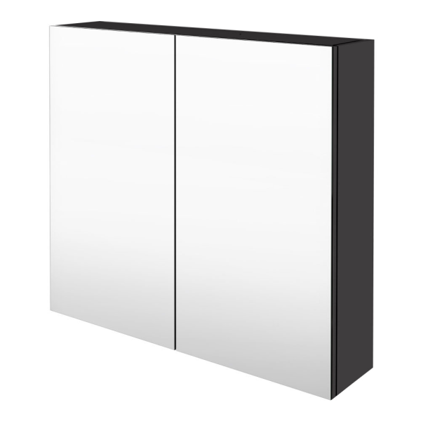 Hudson Reed Fusion 800mm Gloss Grey 50/50 Mirror Unit
