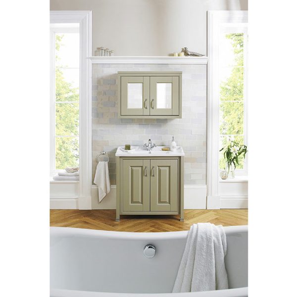 Old London   800 Mirror Cabinet   Natural Walnut - Image 4