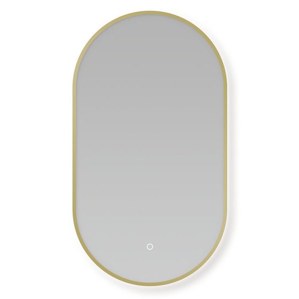 Opus Brushed Brass Lozenge LED Mirror with Anti Fog, Touch Control & Colour Changing Light - Image 4