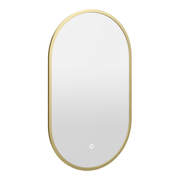 Opus Brushed Brass Lozenge LED Mirror with Anti Fog, Touch Control & Colour Changing Light - Image 7