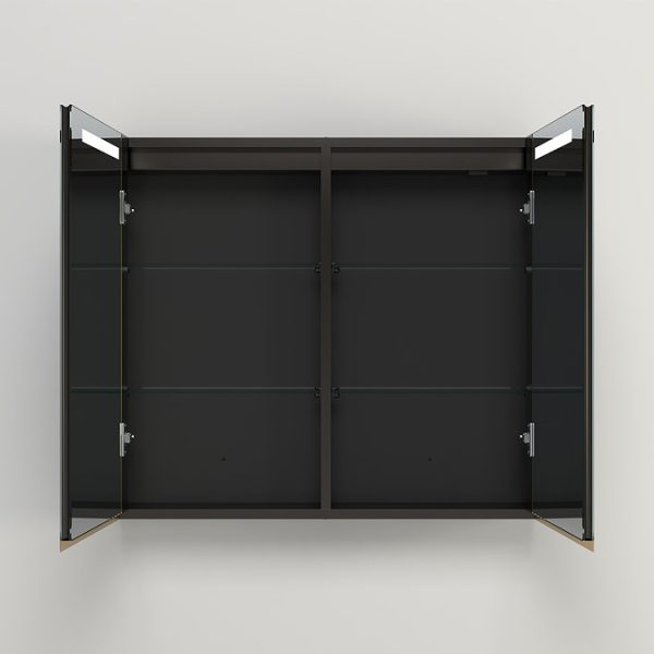 Opus 800 x 700mm LED Illuminated Mirror Cabinet incl. Anti Fog, Touch Sensor and Time Display - Image 8