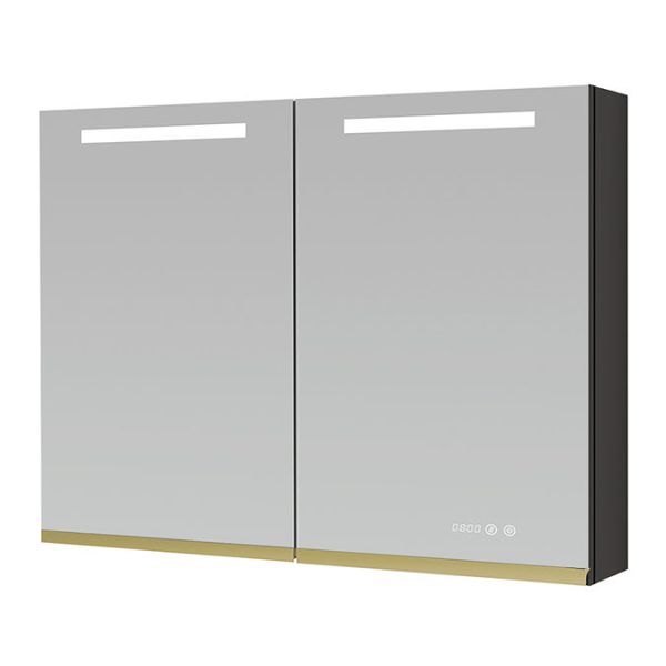 Opus 800 x 700mm LED Illuminated Mirror Cabinet incl. Anti Fog, Touch Sensor and Time Display - Image 7