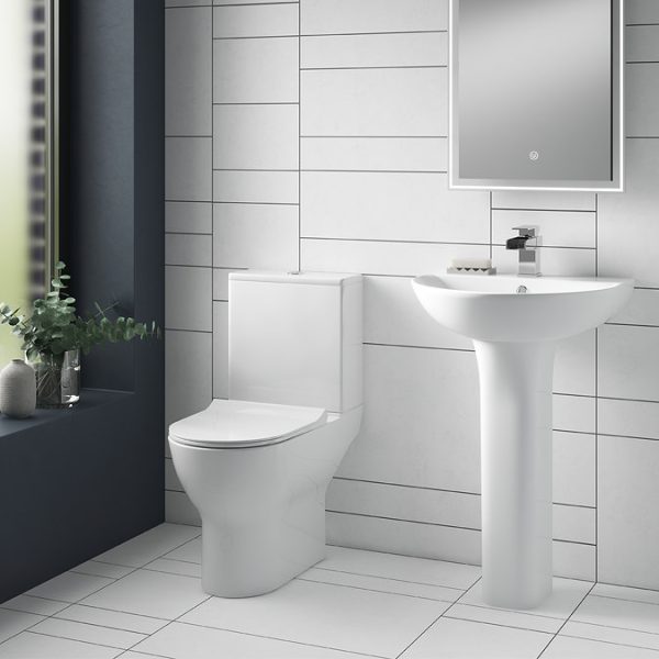 Orion Round Compact Close Coupled Toilet with Luxury Slim Soft Close Seat - Image 5