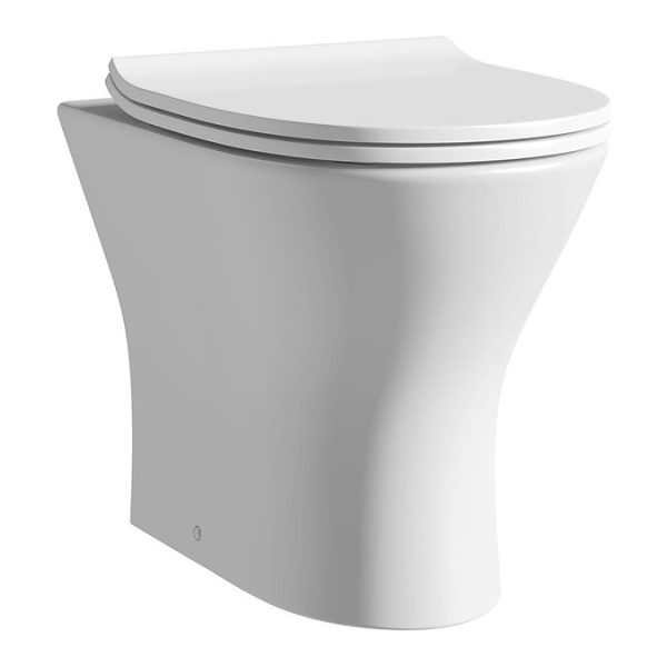Orion Round Compact Back to Wall Toilet with Luxury Slim Soft Close Seat - Image 2