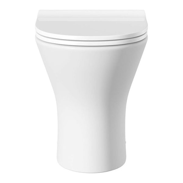 Orion Round Compact Back to Wall Toilet with Luxury Slim Soft Close Seat - Image 3