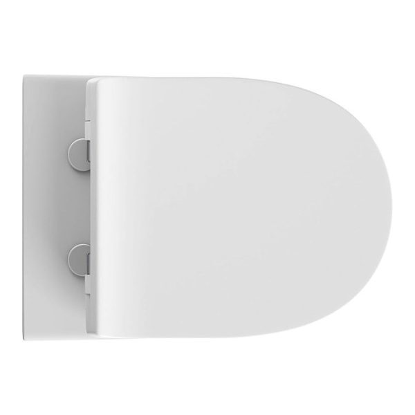 Orion Round Compact Back to Wall Toilet with Luxury Slim Soft Close Seat - Image 4