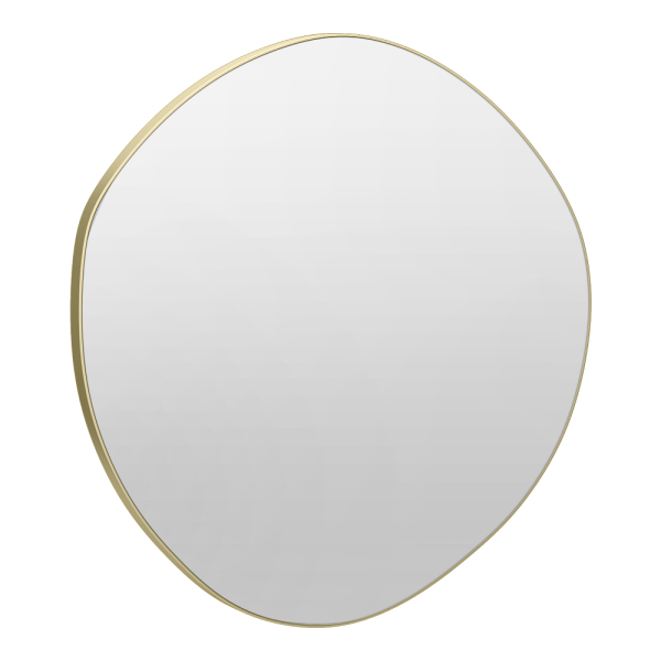 Arezzo 600 x 580mm Organic Mirror   Brushed Brass