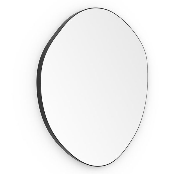 Arezzo 600 x 580mm Organic Mirror   Matt Black - Image 7