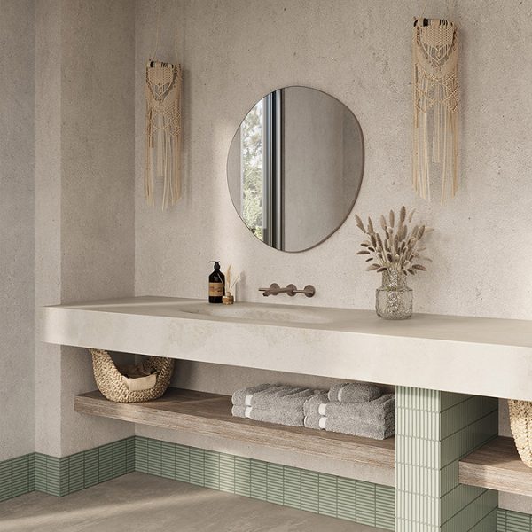 Arezzo 600 x 580mm Organic Mirror   Brushed Bronze - Image 7