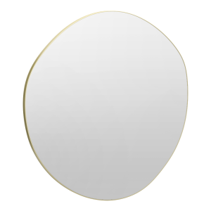 Arezzo 800 x 773mm Organic Mirror   Brushed Brass