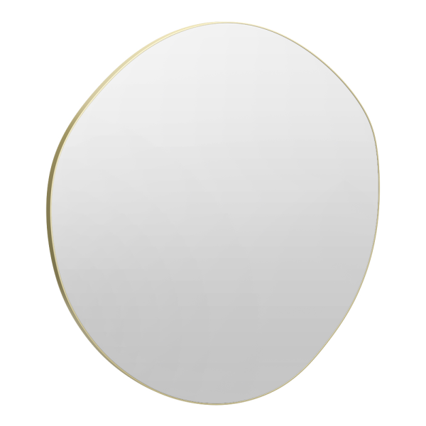 Arezzo 800 x 773mm Organic Mirror   Brushed Brass