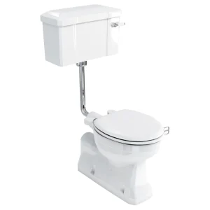 Burlington Concealed S Trap Bottom Outlet Low Level WC with 520mm Ceramic Lever Cistern